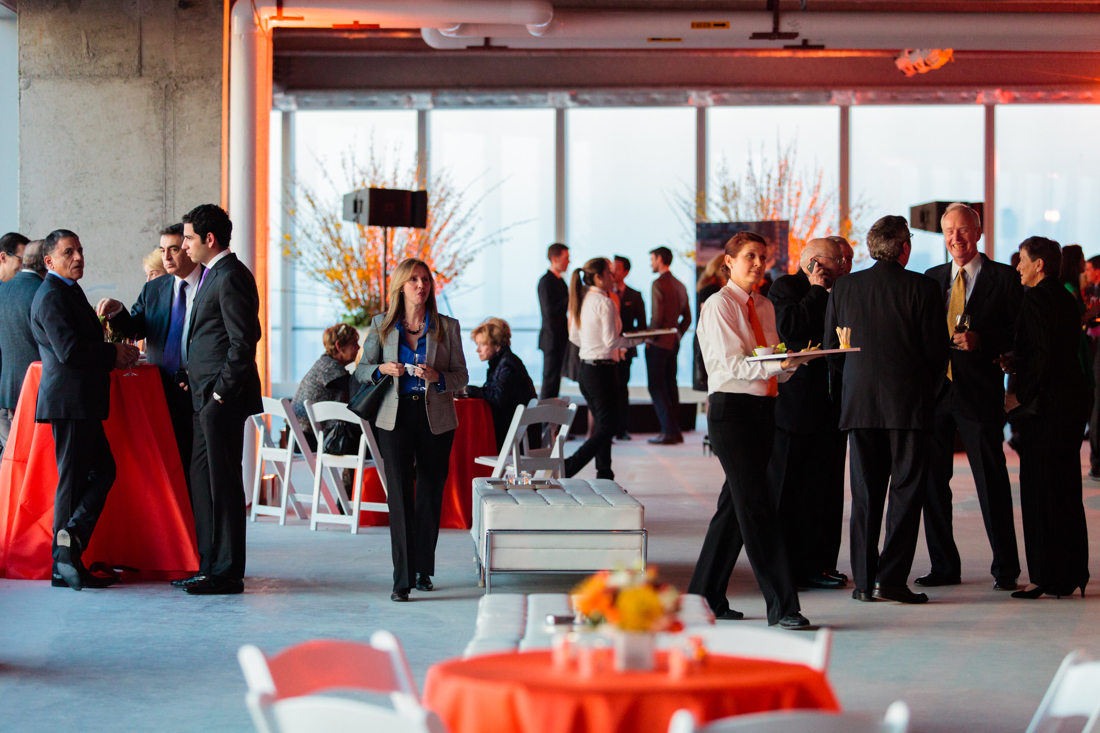 A cocktail reception hosted at the World Trade Center