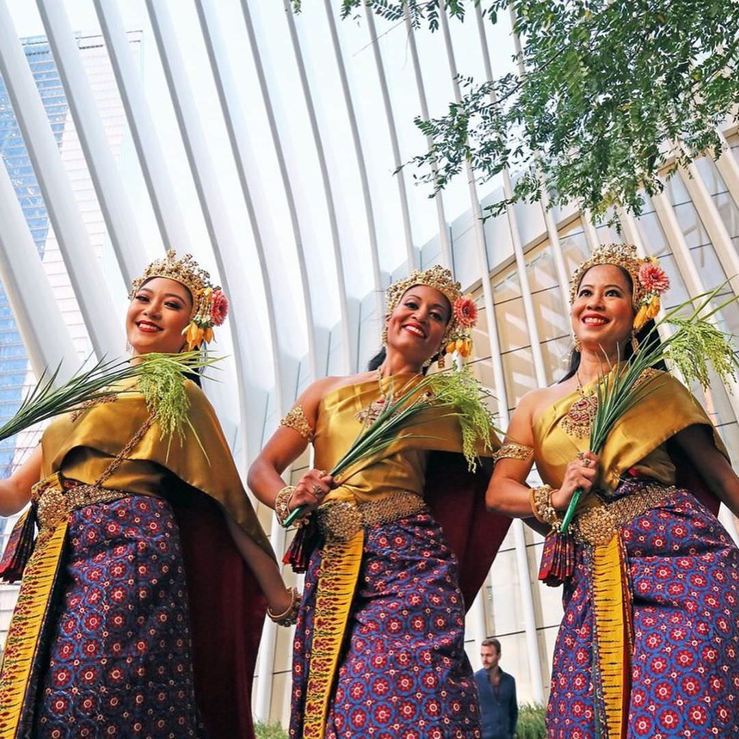 Dancers performing in front of the Oculus