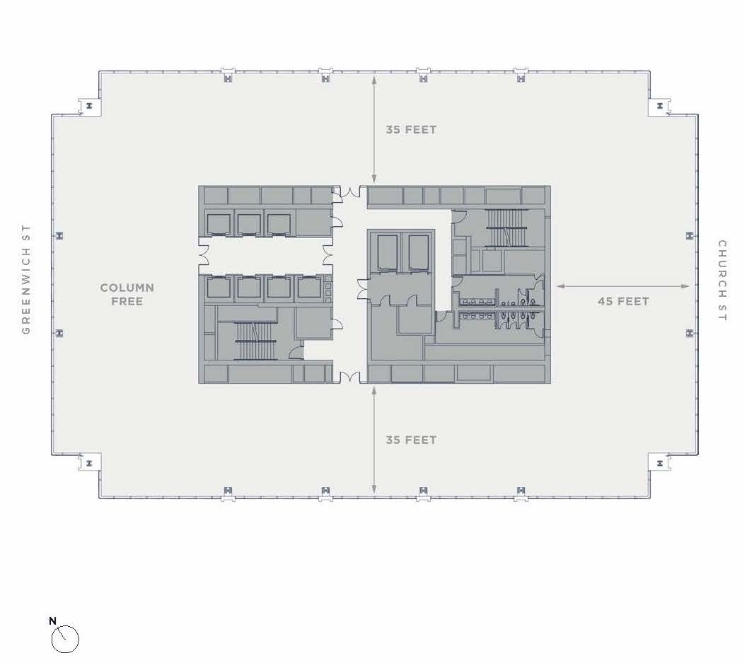 Core and Shell Floorplan